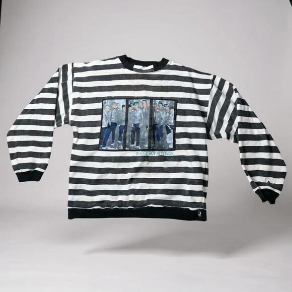 Bugle Boy Attitude Striped Crewneck - Picture 1 of 6